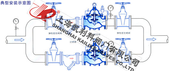 200X减压稳压阀安装示意图